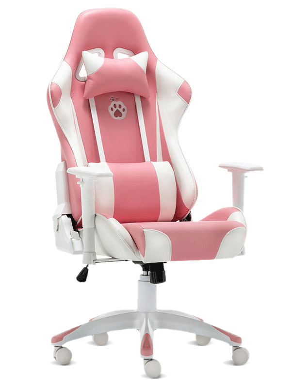 2021 ny design syntetiskt PU-läder justerbar höjd kontorsdator rosa gamingstol 