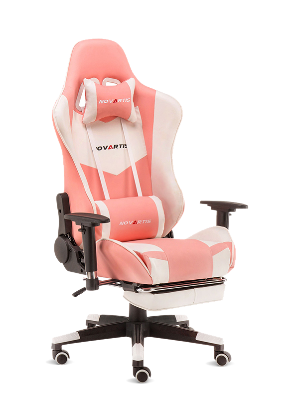 Partihandel högkvalitativ PU PVC Modern Racing Pink Gear Gaming Stol 