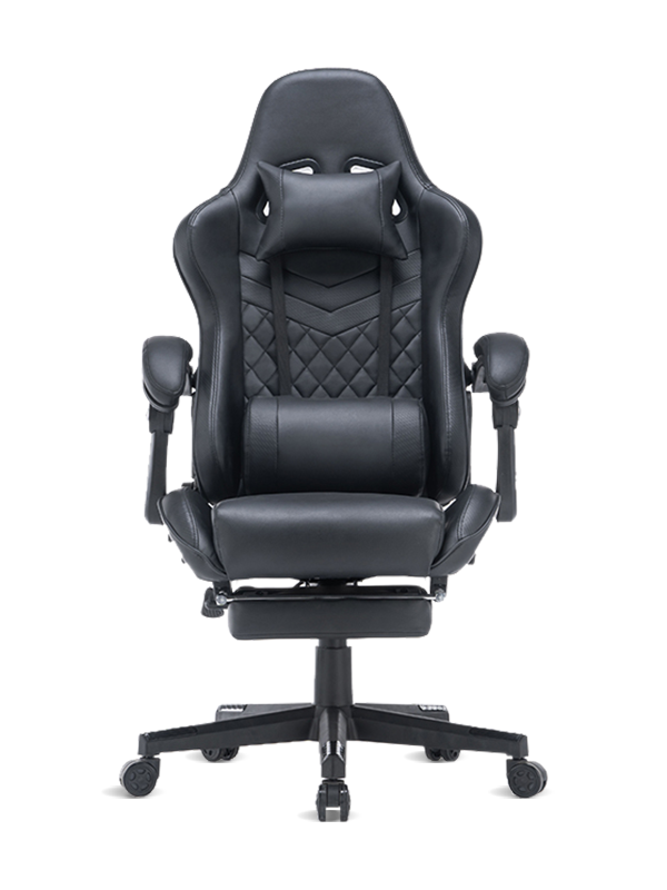 Fabriksförsäljning 180 Ergonomisk spelstol med lutningsmotstånd med fotstöd 